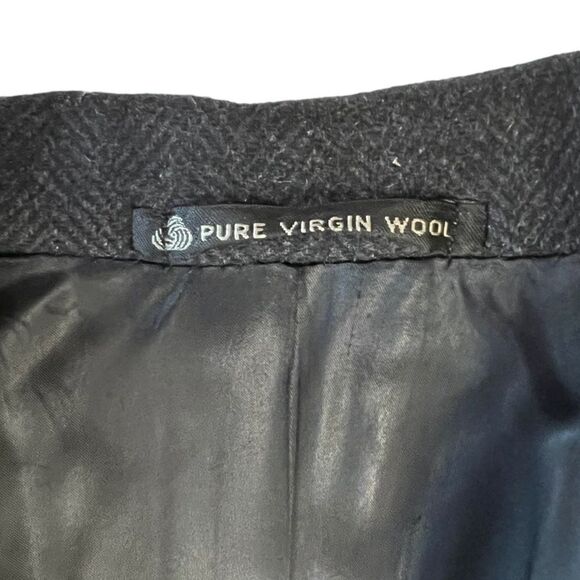 VTG Amalgamated Clothing Union Made Gray Men’s Wool Houndstooth Overcoat Medium - Picture 3 of 9